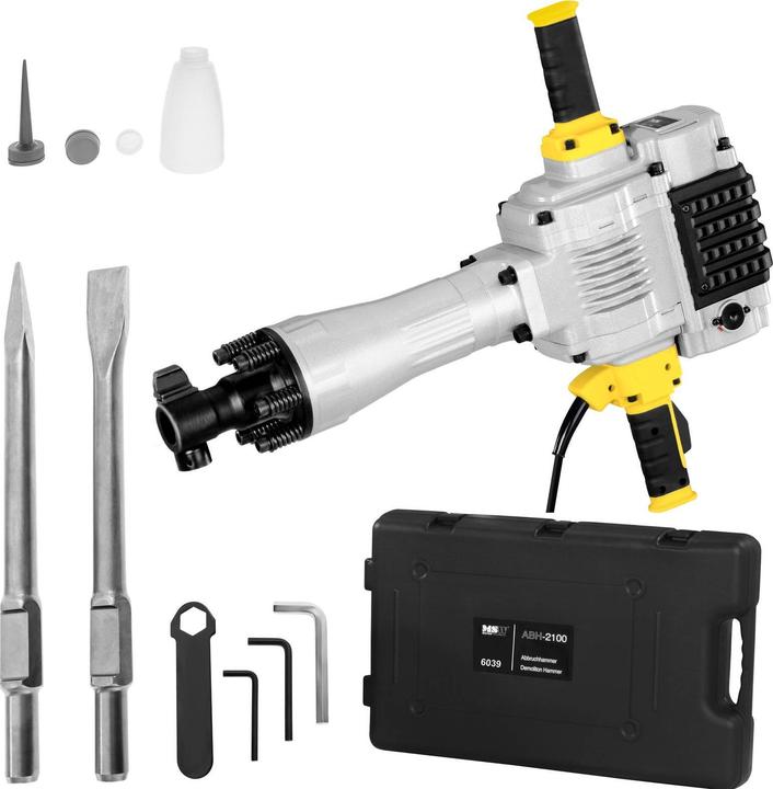 Image du produit MSW Marteau démolisseur ABH-2100 - 2 100 W - 85 joules - 1 600 coups/min - SDS-HEX (Fonctionnement sur secteur)