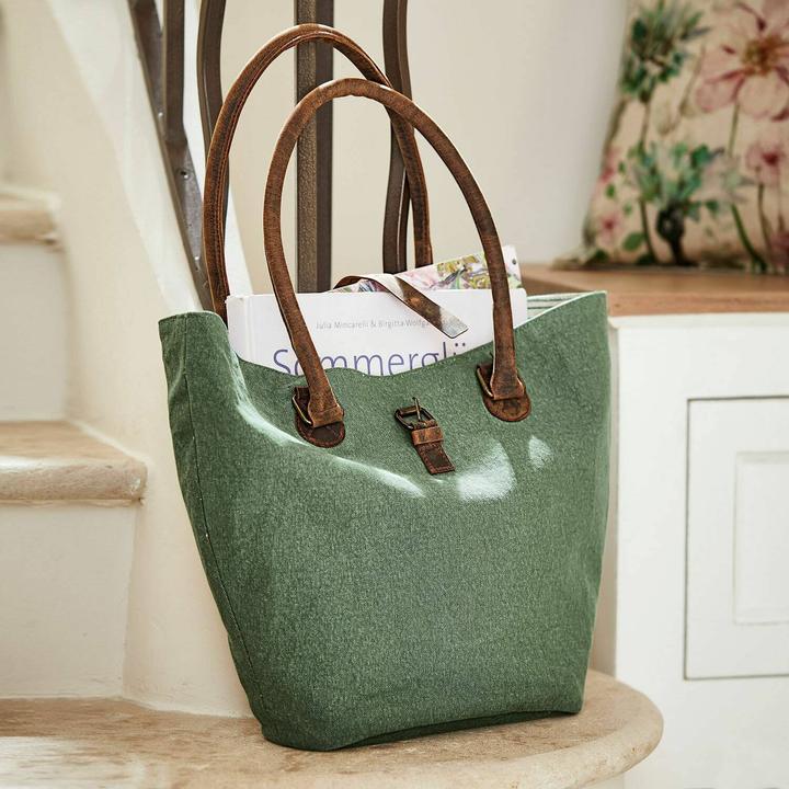 Produktbild Loberon Tasche Ambre grün/braun