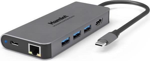 Image du produit Hamlet HDKC-PD200 réplicateur de ports et station d'accueil pour ordinateurs portables USB filaire 3.2 Gen (USB-C, 3 Ports)