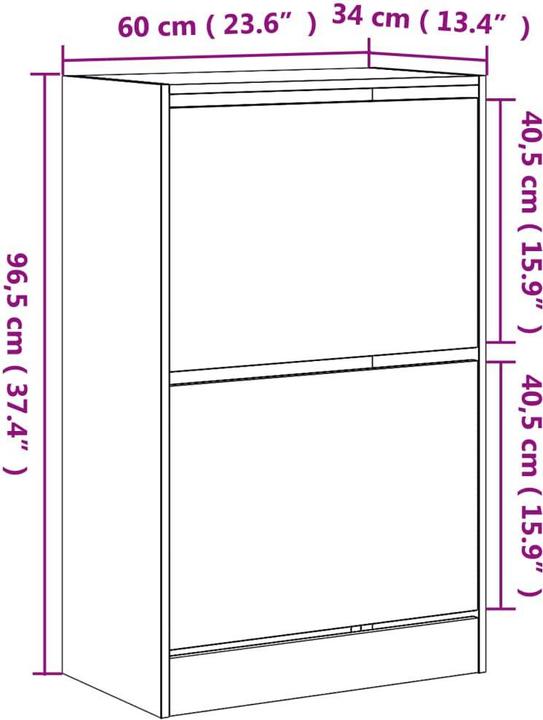 Image du produit VidaXL Nalani (60 x 34 x 96,5 cm)