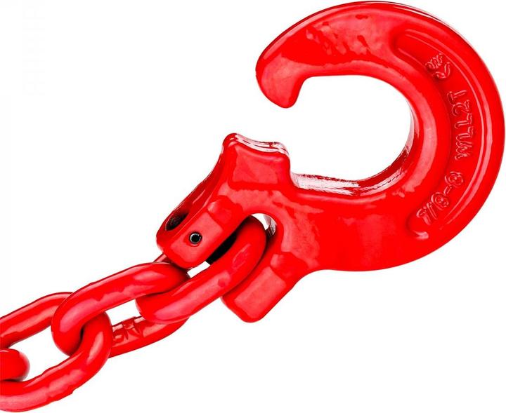 Actual product image Dema Chokerkette Rückekette Forstkette 2 m / 8 mm mit Schlinghaken Gleithaken + Nadel (2.02 m)