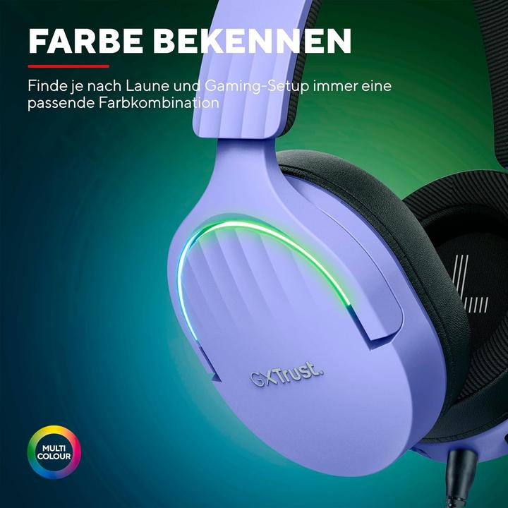 Produktbild Trust GXT490P FAYZO 7.1 USB HEADSET PURPLE (Kabelgebunden)