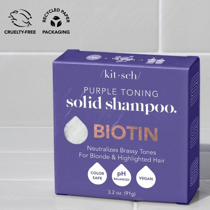 Immagine prodotto Kitsch Biotina tonificante viola (Shampoo solido)
