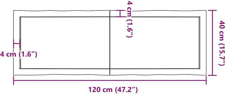 Actual product image VidaXL Annunciata (120 x 40 x 6 cm)