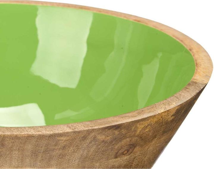 Image du produit Gift Schüssel MALI-701 G grün Lack Mango-Holz 24,3 x 10,5 x 24,3 cm (6 Stück) (6 x)