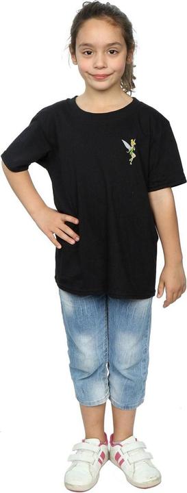 Actual product image Disney Girls Tinkerbell Chest Cotton T-Shirt (116)