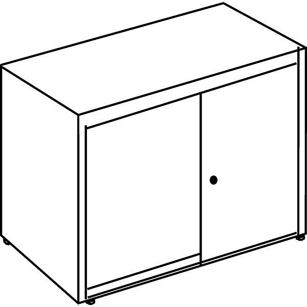 Actual product image Mauser sliding door cabinet (80 x 43.5 x 83 cm)