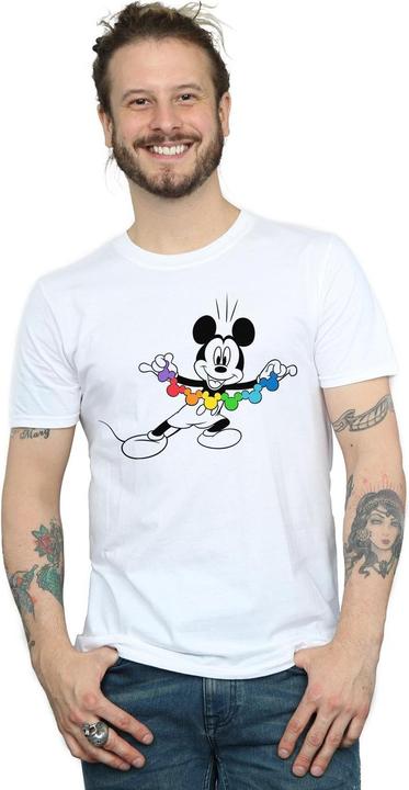 Image du produit Disney - T-shirt MICKEY MOUSE RAINBOW CHAIN - Homme (5XL)