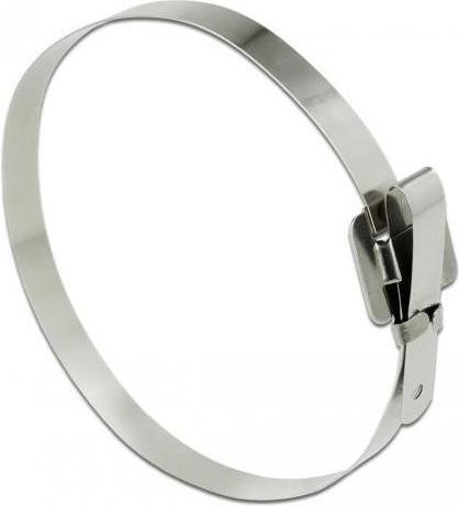 Immagine prodotto Delock Fascetta in acciaio inossidabile riutilizzabile con chiusura pieghevole L 400 x L 10 mm 10 pezzi (Fascette in plastica, 10 mm, 10 pz.)