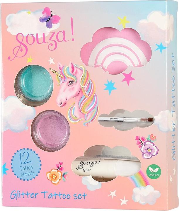 Actual product image Souza Glitter tattoo set unicorn (MQ4)