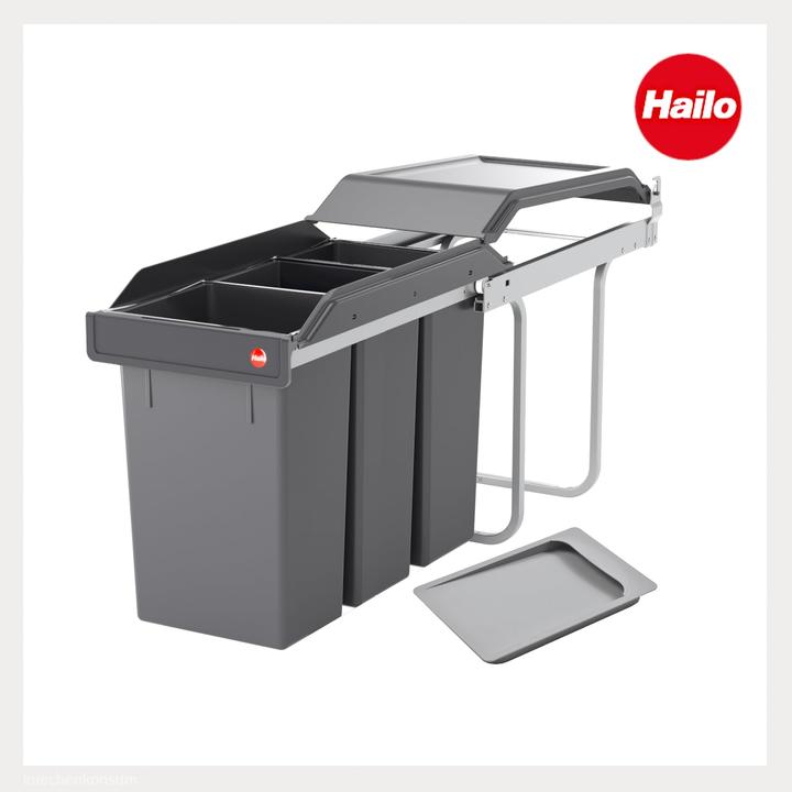 Produktbild Hailo Einbau-Mülleimer mit Mülltrennsystem (3x10 L) (30 l)
