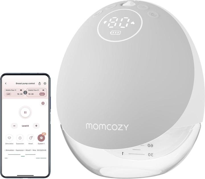 Actual product image Momcozy M9 Hands-Free Breast Pump Grey Single Pack