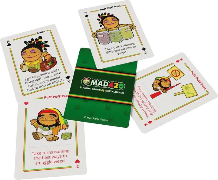 Actual product image Mad Party Mad420 Playing Cards - Weed Game