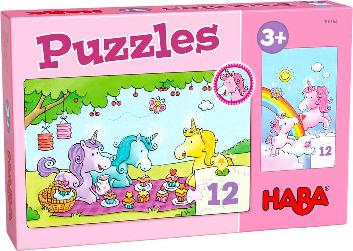 Produktbild Haba Puzzles Einhorn Glitzerglück – Rosalie Friends (12 Teile)