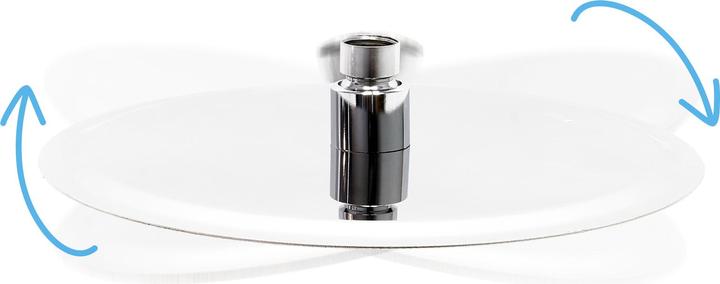 Actual product image Wiltec Rain Overhead Shower Head Round Stainless Steel Ultra Thin 20cm