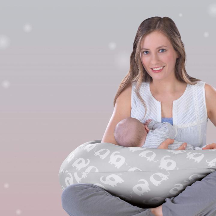 Actual product image Theraline Nursing Pillow "The Comfort" with Spelt Filling incl. Cover 180 cm (180 cm)