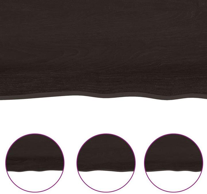 Produktbild VidaXL Tischplatte 100x60x6 cm Massivholz Eiche Behandelt (100 x 60 x 6 cm)