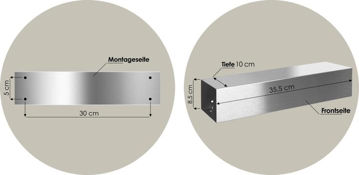 Actual product image Mocavi Newspaper compartment ZF 1 stainless steel, made in germany