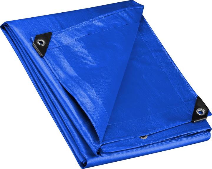 Immagine prodotto Wiltec Telone di copertura resistente alle intemperie blu 7x6m Telone PE con occhielli 240g/m² Telone da (7 x 6 m)