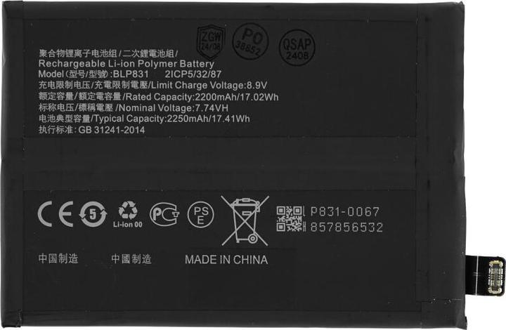Actual product image OEM MPS battery BLP831 for Oppo Find X3/X3 Pro CPH2173