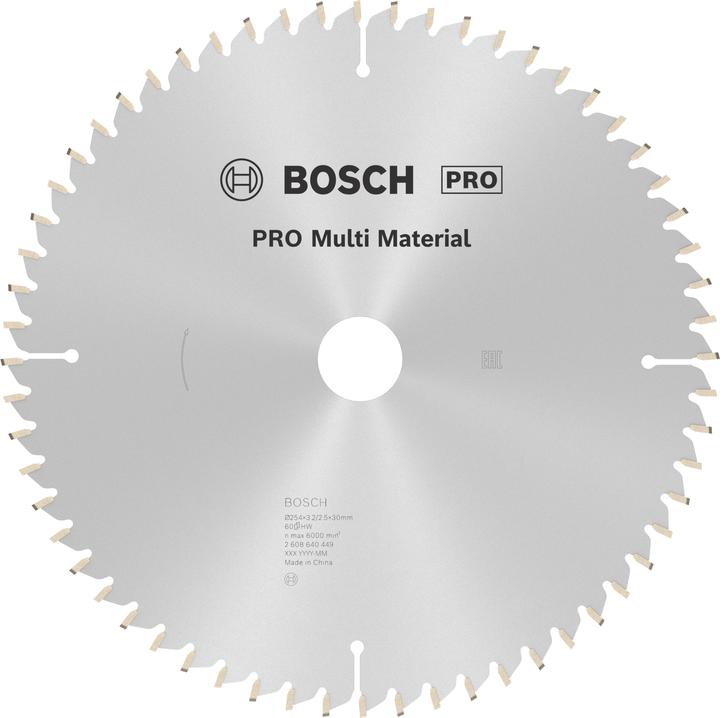 Image du produit Bosch Professional Zubehör Lame de scie circulaire PRO Multi Material, 254 x 3,2 x 30 mm