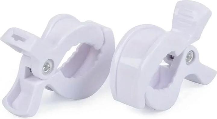 Produktbild ASMI Swaddle Clips, Kinderwagen Klammern 2 Stück Weiss