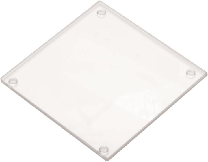 Immagine prodotto hobbytime Sottobicchiere di vetro quadrato 95x95 mm 4 pezzi (4 x, Sottobicchiere in vetro)