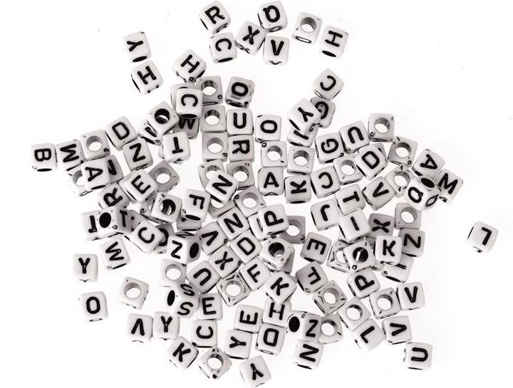 Produktbild Glorex Würfel mit Loch- Alphabet (Kunststoff)