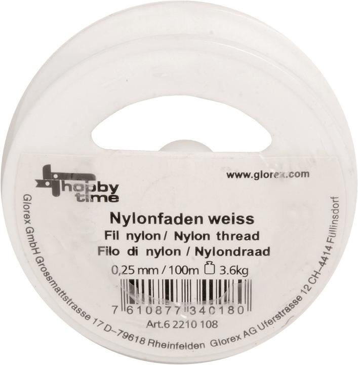 Productafbeelding Glorex Nylon draad wit 0,25mm 100m