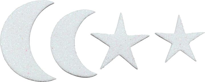 Actual product image Glorex Foam rubber sticker 60 pcs. Moon+stars, self-adhesive