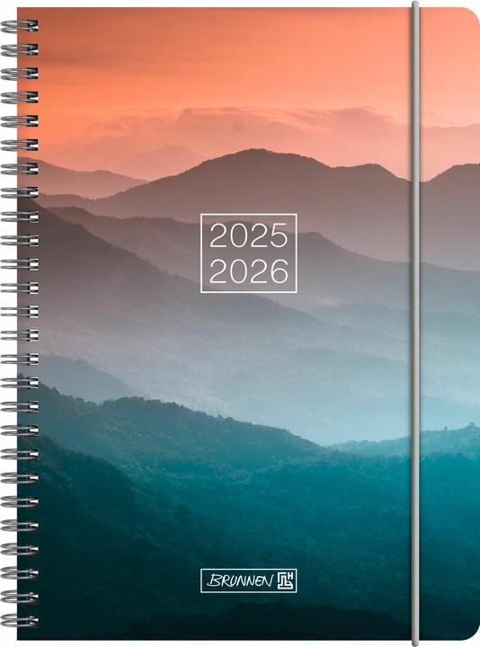 Calendario BRUNNEN Schlerk (2025/2026) 'Tramonto nebbioso', 2 pagine = 1 settimana, A5, 208 pagine, (A5, Tedesco)
