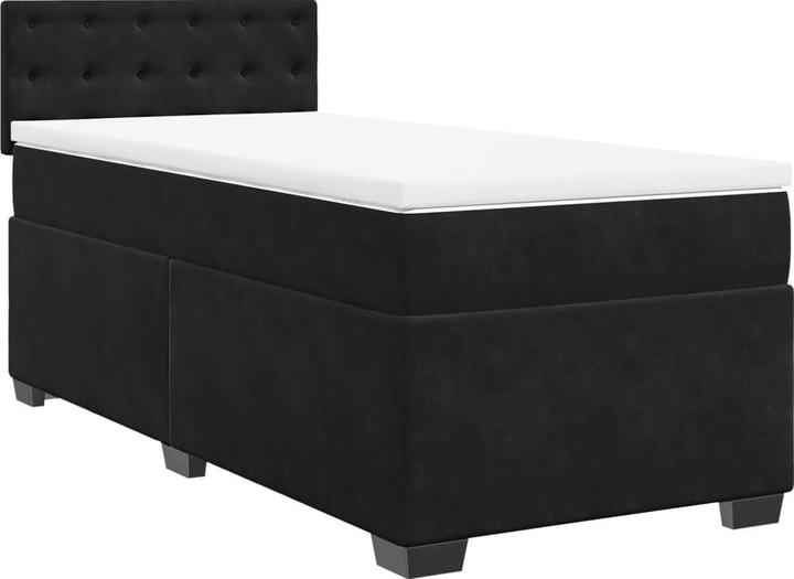 Produktbild VidaXL Bo x springbett mit Matratze 90 x 190 cm Samt (90 x 190 cm, 90 x 190 cm)