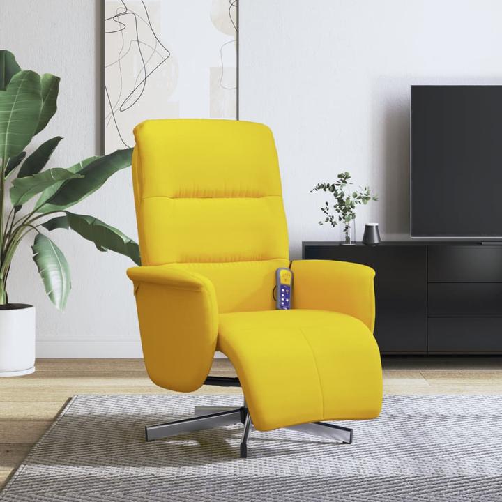 Produktbild VidaXL Massagesessel mit Fussteil Hellgelb Stoff,Farbe
