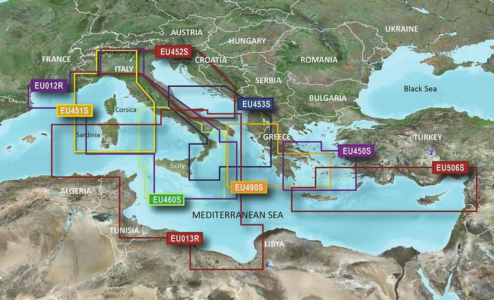Actual product image Garmin g2 Vision BlueChart Module VEU460S Sicily to Lido di Ostia