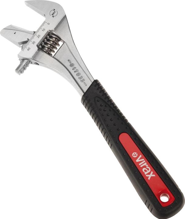 Image du produit Virax Clé à molette 12" avec mâchoire fonctionnelle 2 en 1 pour tubes et écrous