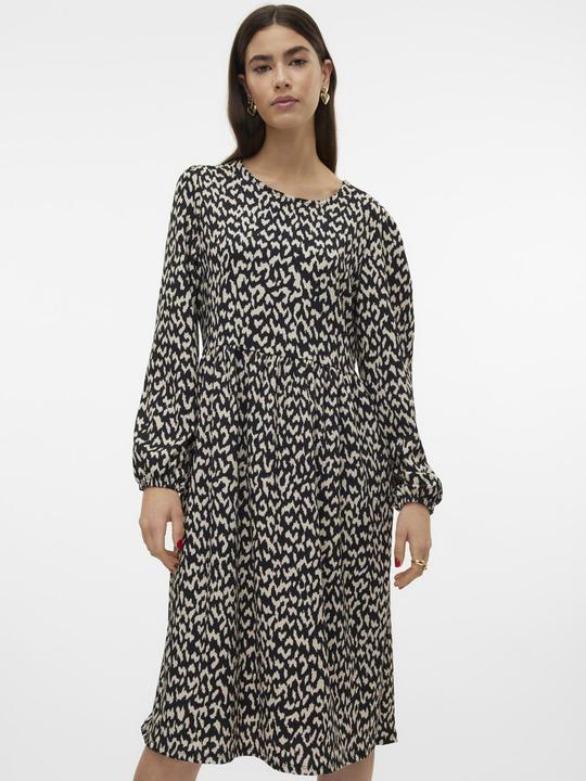 Immagine prodotto Vero Moda Abito midi con scollo rotondo dalla vestibilità regolare (S)