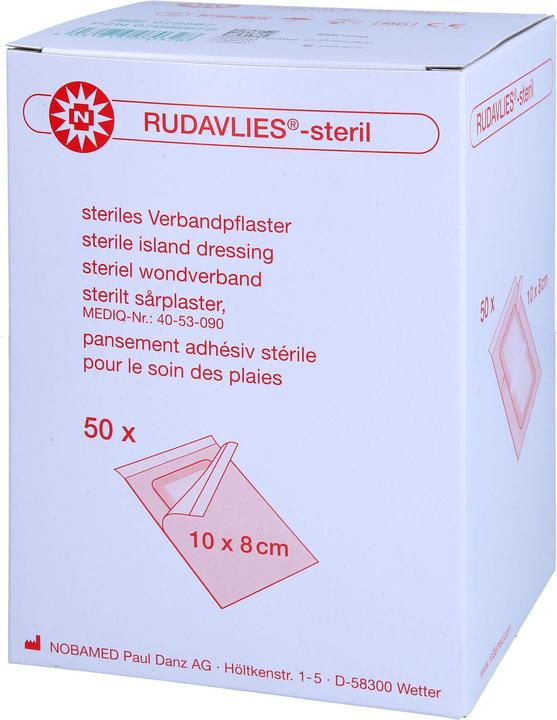 Actual product image Nobamed RUDAVLIES STERILE 10CMX8CM ASSOCIATED PLASTER, 50 pcs PFL (50 x)
