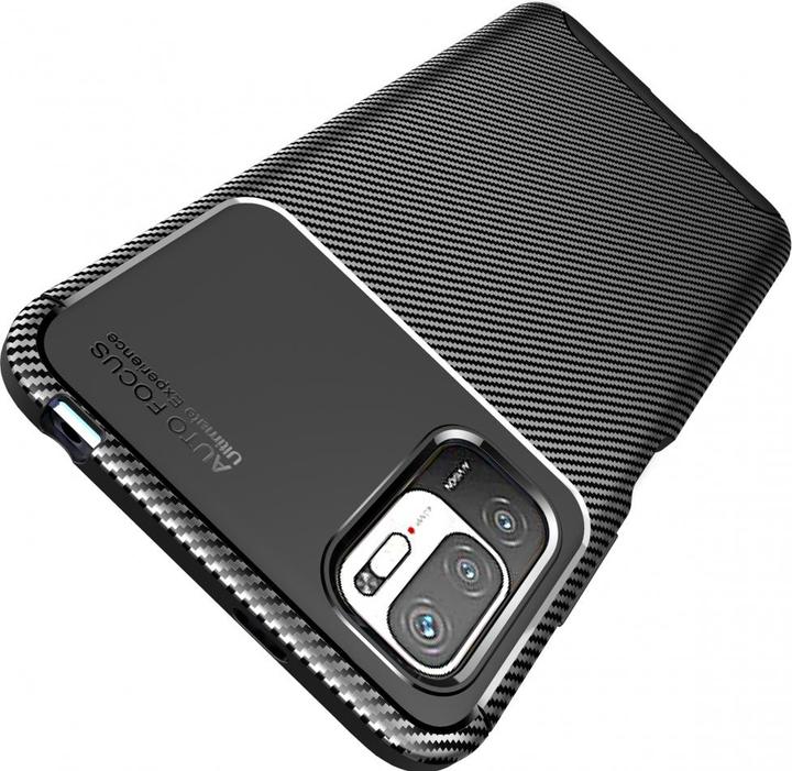 Actual product image Screenguard Xiaomi Redmi Note 10 5G Hull Carbon Design TPU Case (Xiaomi Redmi Note 10 5G)