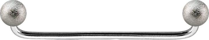 Immagine prodotto Star Piercing Superficie Barbell argento 90° con due palline specchiate (Acciaio chirurgico 316L)