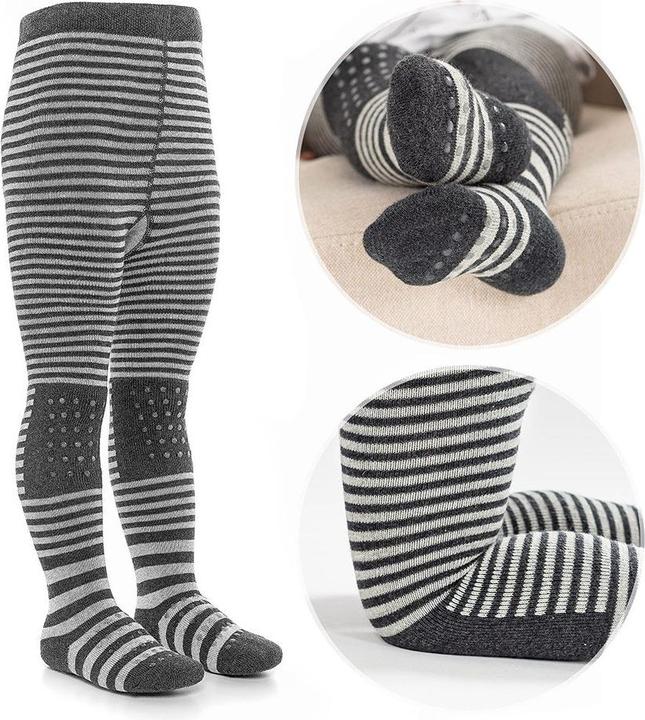 Image du produit La Loona LaLoona Collants pour bébé - Rayures Grises - (74/80)