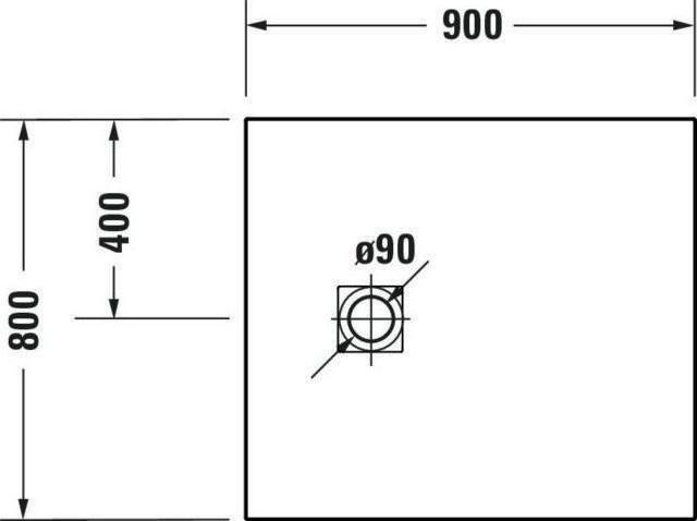 Actual product image Duravit Shower tray Sustano rectangle 900x800x30mm cream matt