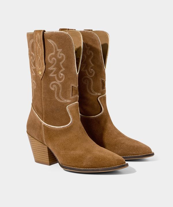 Actual product image Joe Browns Pipe Detail Suede Western Boots (39)