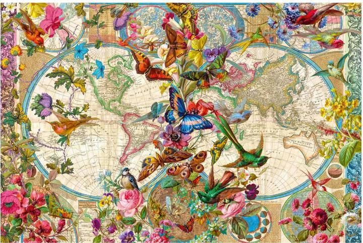 Image du produit Ravensburger Carte du monde avec des papillons (3000 pièces)