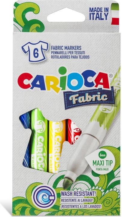 Actual product image Carioca Textile marker Fabric (Multicoloured, 3 mm, 6 x)