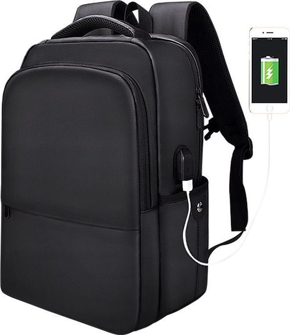 Sponge 15 "( 38 cm) All Black backpack, 15.4" with USB connection, black