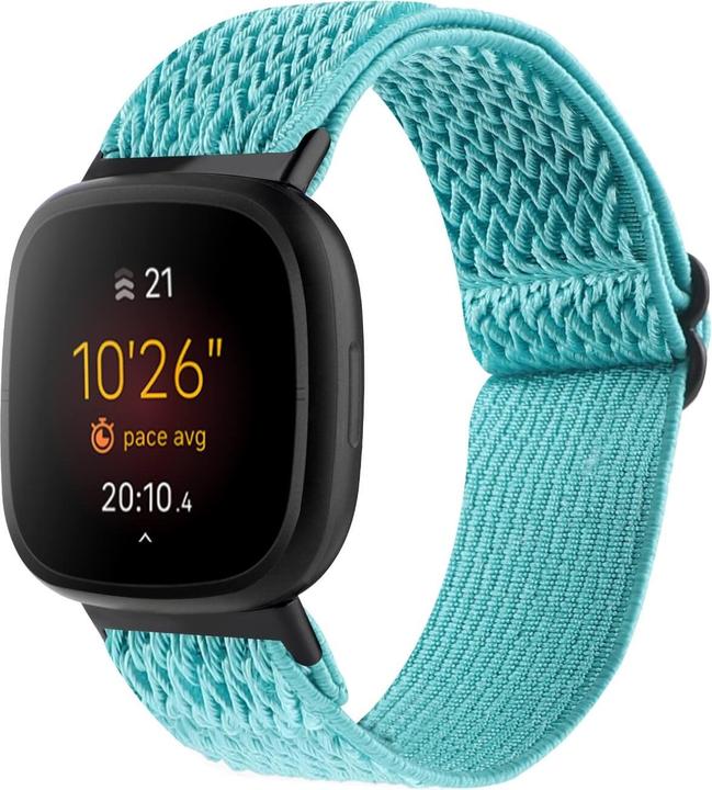 Image du produit Cover-Discount Fitbit Versa 4 / Sense 2 - Bracelet de remplacement en nylon bleu clair (Nylon)