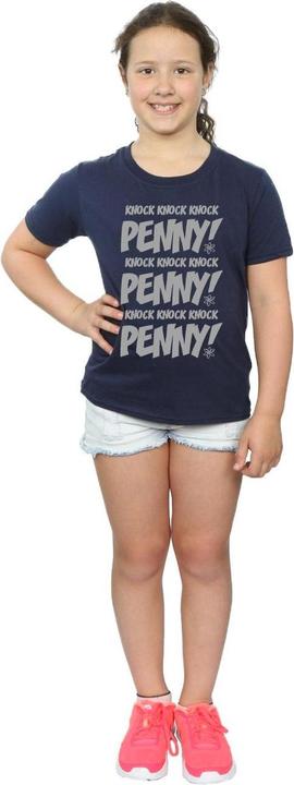 Actual product image Dam Girls Sheldon Knock Knock Penny Cotton T-Shirt (116)