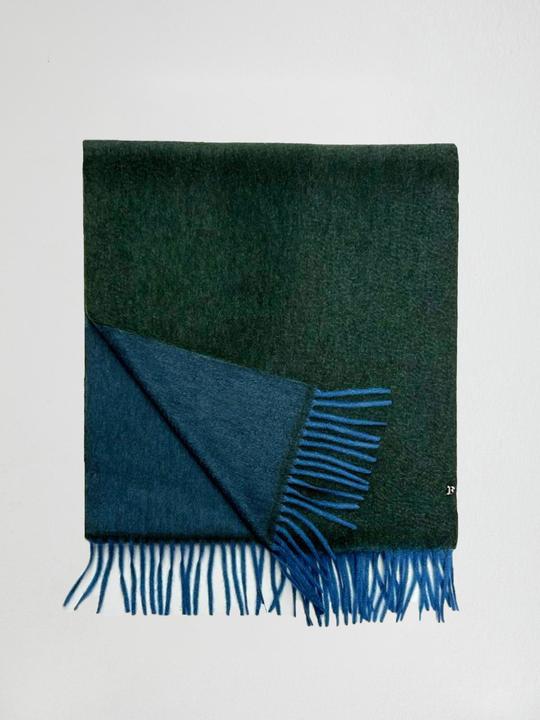 Produktbild Furnari 100% KaschmirSchal in Dunkelgrün/Jeansblau