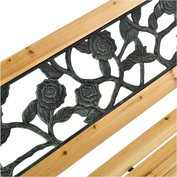 Immagine prodotto Hauptner Panchina da giardino in ghisa (2 posti) con motivo a rose