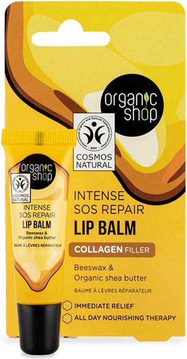 Immagine prodotto Natura Siberica SOS Repair Lip Balm Collagen Filler con cera d'api e burro di karité 10ml (Balsamo, 10 ml)